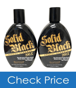 Millennium Tanning SOLID BLACK Special Reserve 200x Ultra Rich Black Bronzer 13.5 fl oz (2 BOTTLES)