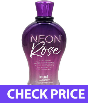 Devoted Creations Neon Rose Tanning Lotion with Natural Bronzers 12.25 oz